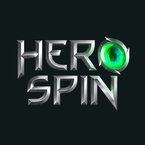 HeroSpin λογότυπο σε σκούρο φόντο